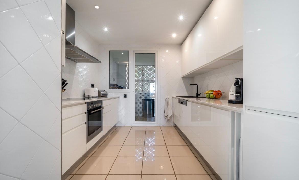 Kitchen detail with Bosch oven and premium appliances